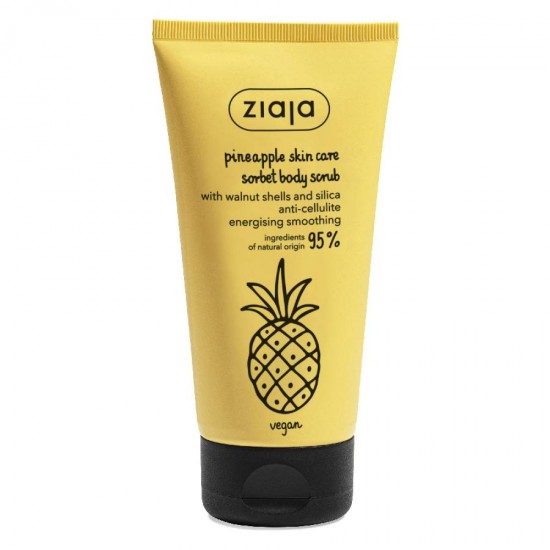 pineapple - ziaja - cosmetics - Pineapple sorbet body scrub 160ml ZIAJA